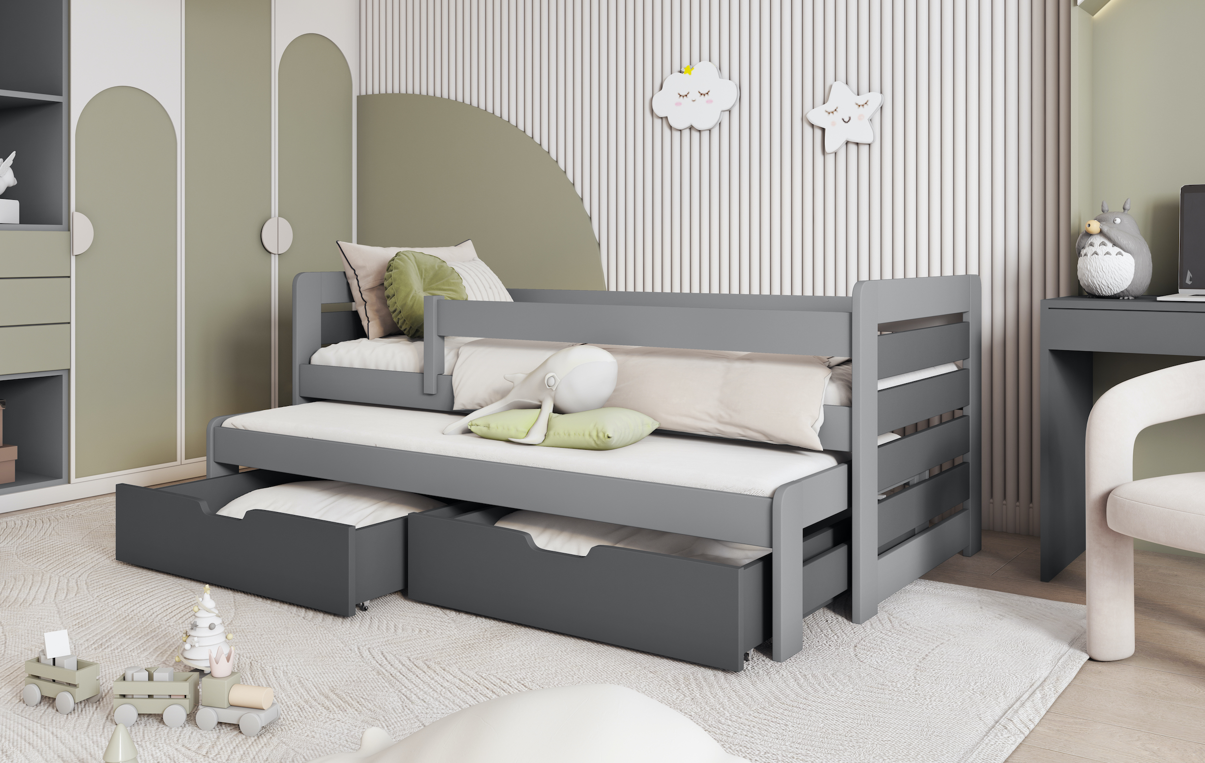 TOMASZ II jaunimo išskleidžiama lova 2 asmenims 90x200 cm - Paveikslėlis 5