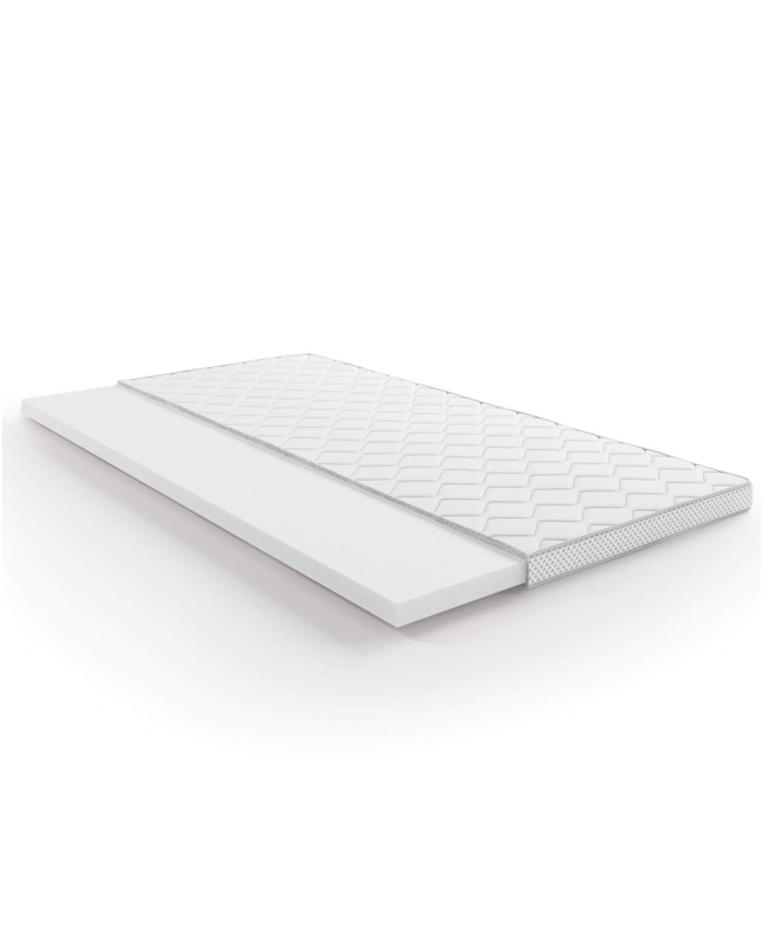 Antčiužinis 100x200 cm, labai elastingas putplastis HR 6 cm, nuimamas užvalkalas, H4, Comforteo - Paveikslėlis 3