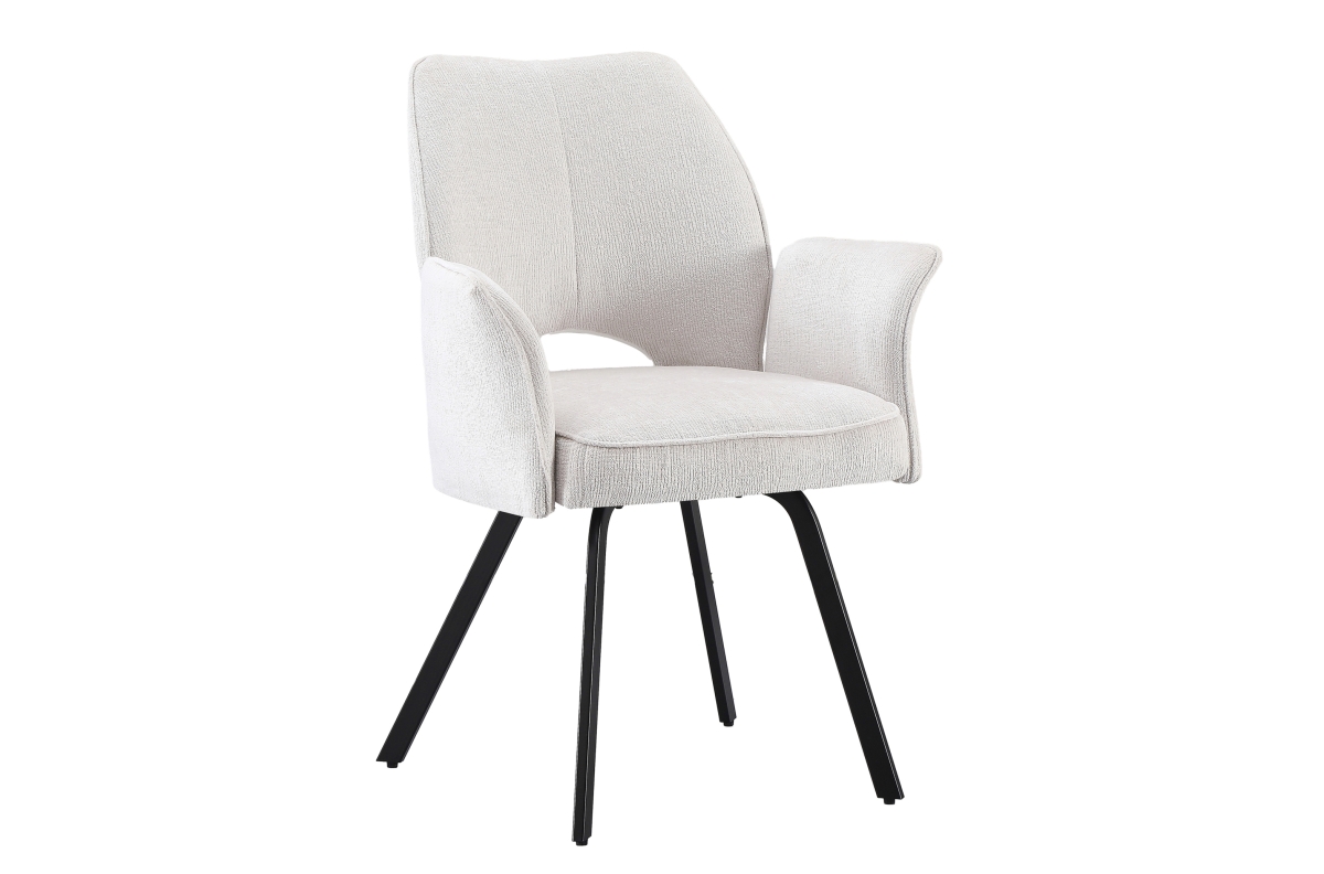 TULIP šviesiai smėlio spalvos (audinys UF980-02) - MODERNI APMUŠTA KĖDĖ SU PORANKIAIS SVETAINEI / VALGOMAJAM / PALĖPĖS BIURUI