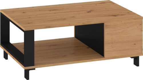 GAVES 04 baldai, modernus kavos staliukas svetainei, ąžuolo dirbiniai, juoda