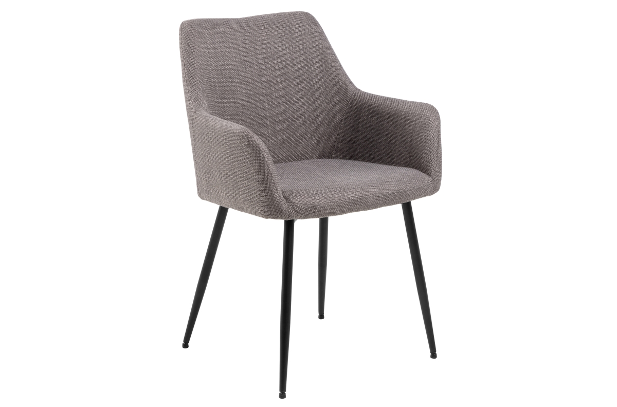 VERA šviesiai pilka rusvai gelsva (Basel 34 audinys) - MODERNI APMUŠTA KĖDĖ SVETAINEI/VALGOMAJAM PALĖPEI