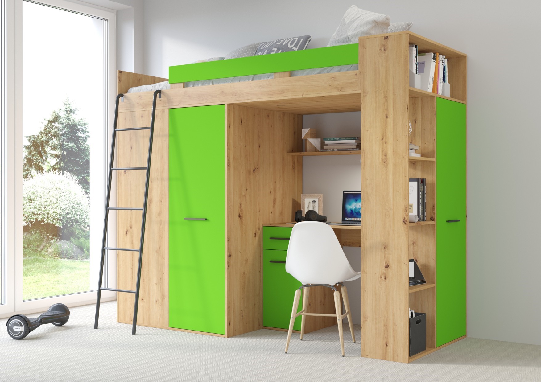 RAVENA L antresolė be audinio, menininko / žalia