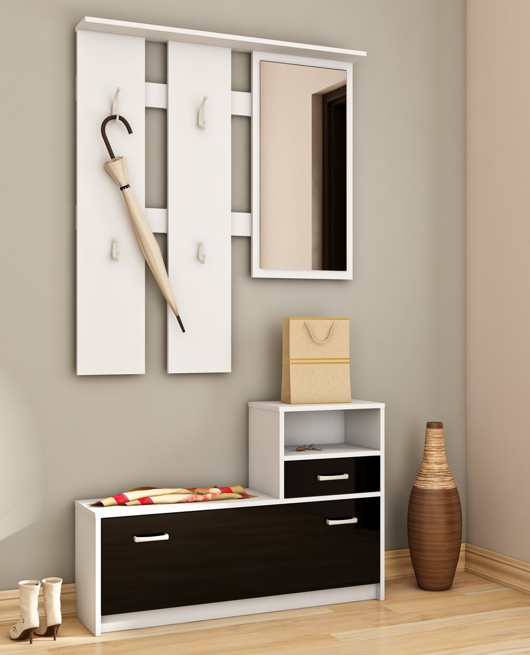 LENA baldų prieškambario spinta