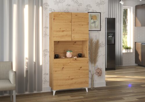 MEGI baldai, 1 lentyna + stalas, ąžuolas