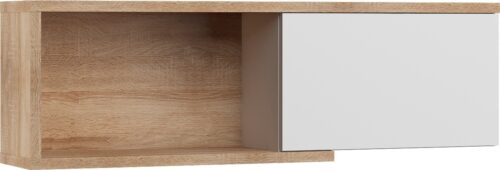 BRITA 24 baldų lentyna pakabinama spintelė svetainei, Sonoma ąžuolo baltas blizgus