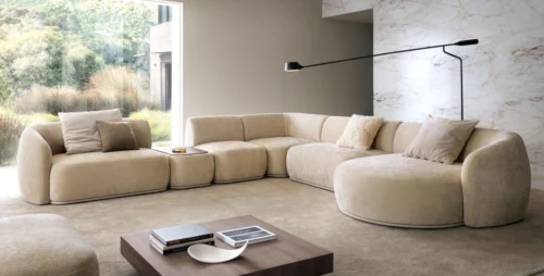 Apmušta modulinė kampinė sofa 2L+PFT+1+E+2+OTR Nobe Gr2