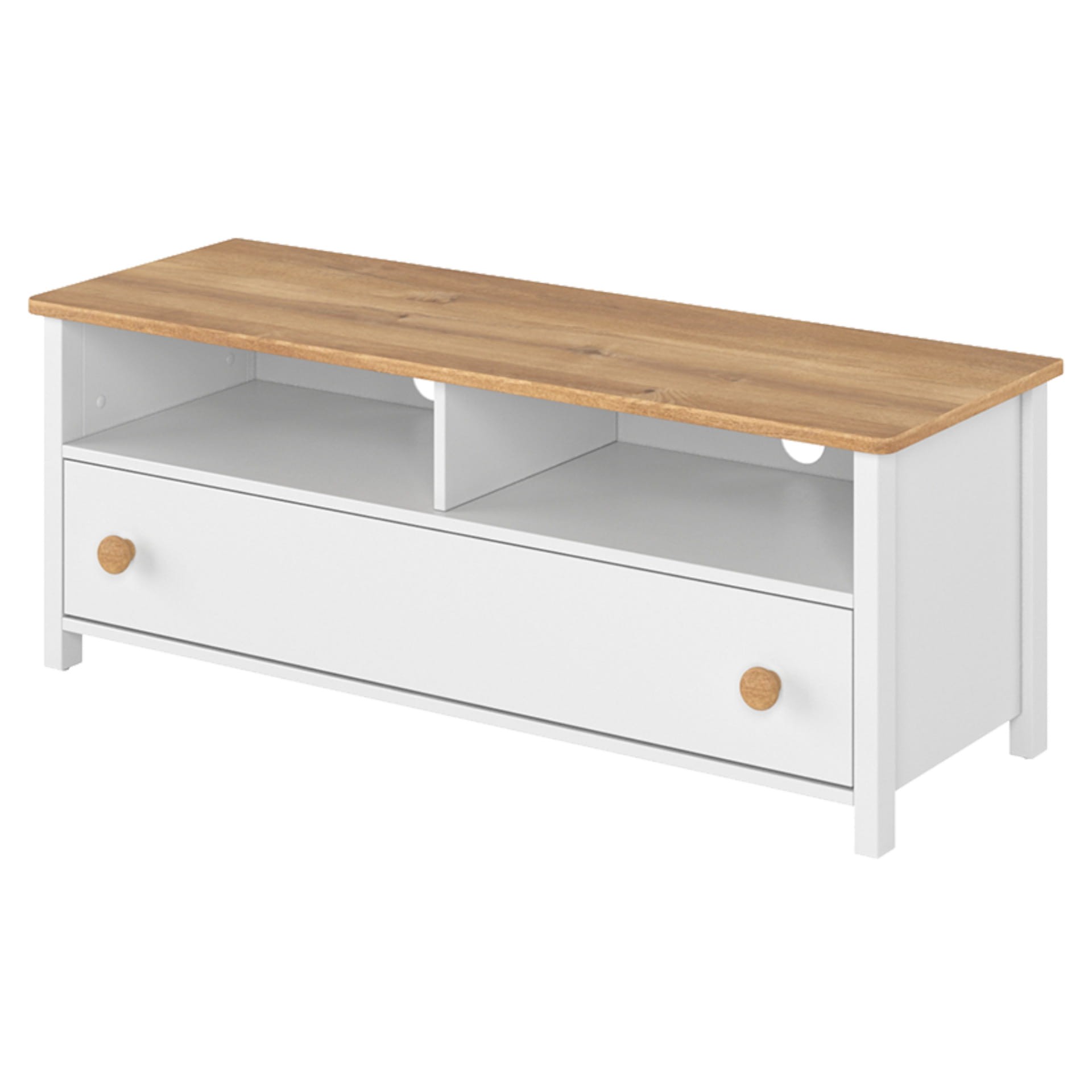 TV spintelė STORY SO-13 balta / ąžuolas neš