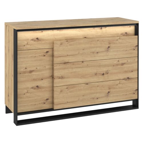 QUANT QA-08 Komoda „Artisan“ ąžuolas/juoda