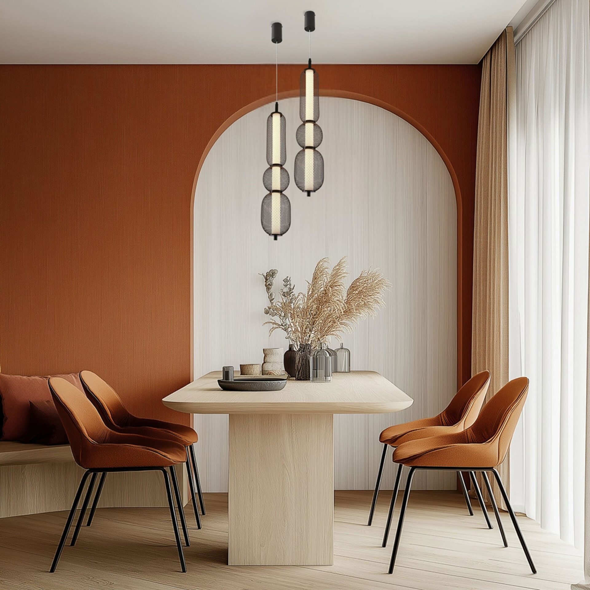 PUMA vielinis pakabinamas šviestuvas su pailgu gaubtu 14 x 71 cm – dizainerio svetainės apšvietimas LED 3000K - Paveikslėlis 7