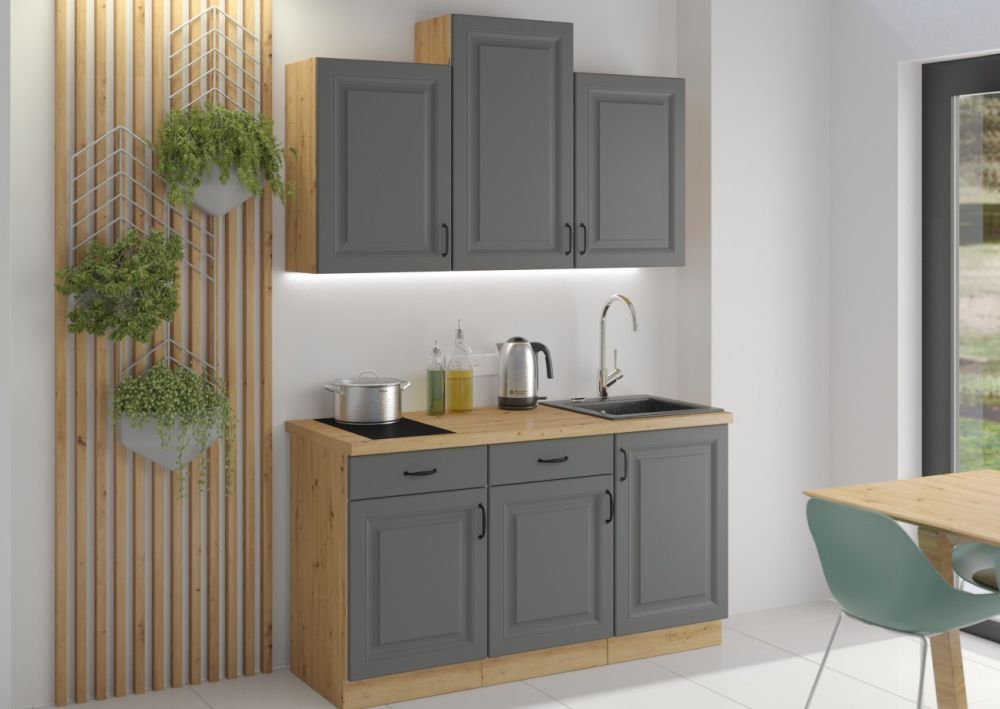 Apatinė spintelė 60 cm su stalčiais Stillo artisan/dulkių pilka 60 D 3S BB - Paveikslėlis 7