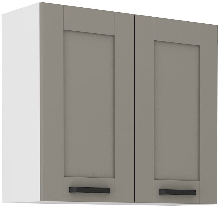 Viršutinė spintelė 80 cm Luna balta/molio pilka 80 G-72 2F