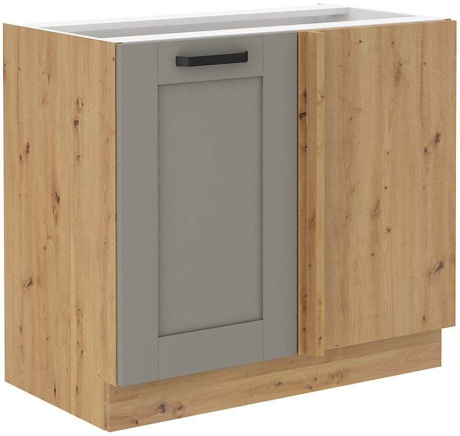 Apatinė kampinė spintelė 105/60 cm Luna artisan/molio pilkumo 105 ND 1F BB