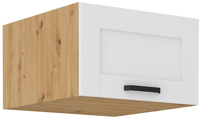 Žema gili viršutinė spintelė 60 cm Luna balta/artisan 60 NAGU-36 1F