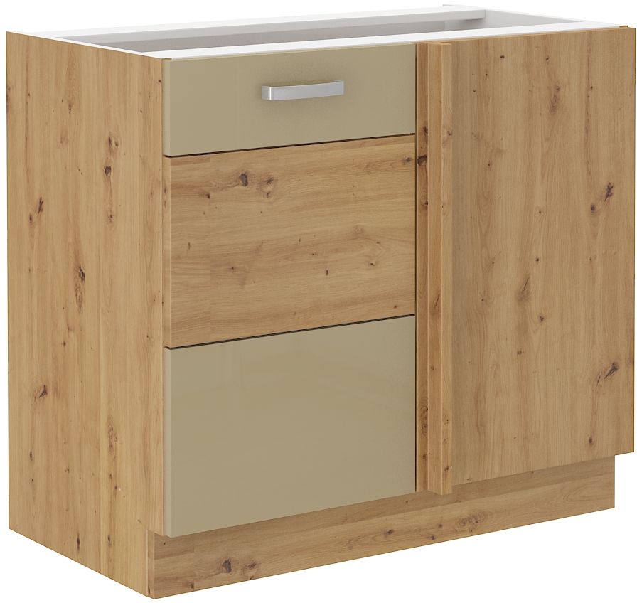 Artisan kampinė spintelė 105/60 cm, kapučino blizgi spalva, 105 ND 1F BB