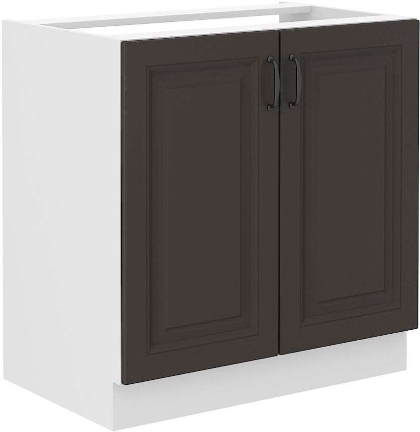 Apatinė spintelė 80 cm, Stillo kriauklė balta/grafito spalvos 80 ZL 2F BB