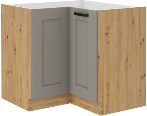 Apatinė kampinė spintelė 90/90 cm Luna artisan/molio pilkumo 90×90 ND 2F BB