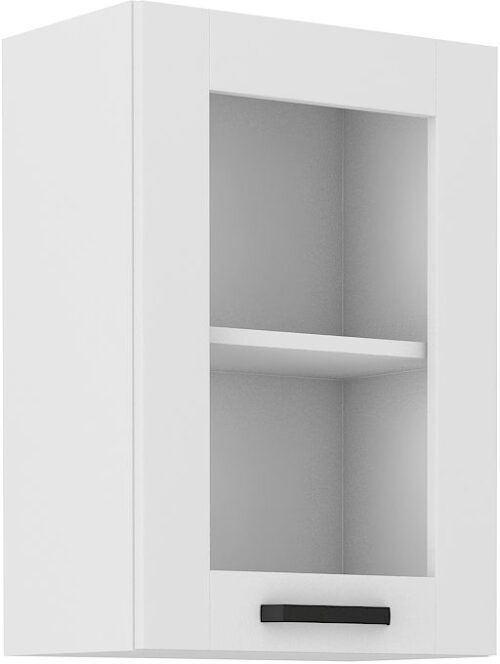 Viršutinė spintelė 40 cm vitrina Luna balta 40 GS-72 1F