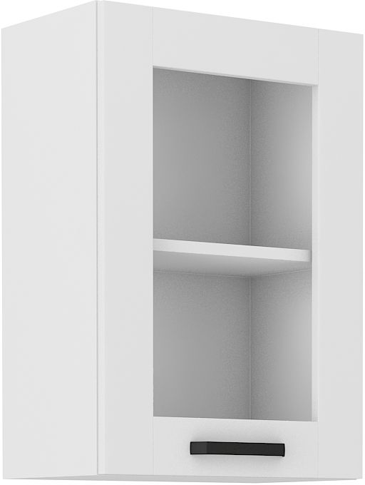 Viršutinė spintelė 40 cm vitrina Luna balta 40 GS-72 1F
