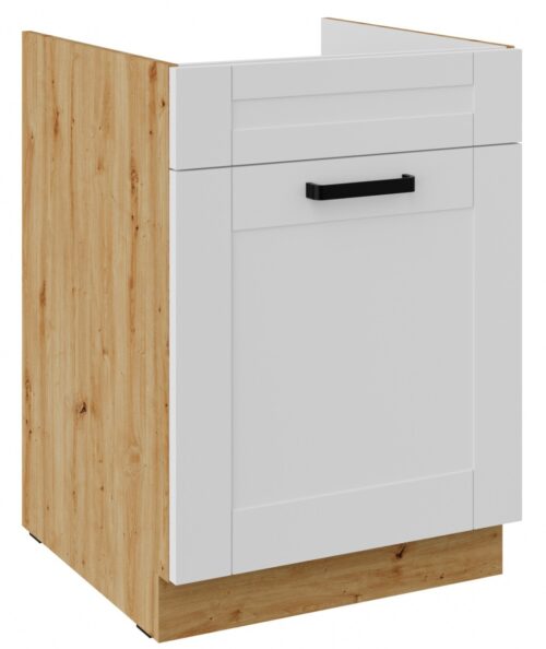 Apatinė spintelė 60 cm, kriauklės stalčius, „Luna“ balta/artisan 60 ZL 1S BB PREMIUM BOX