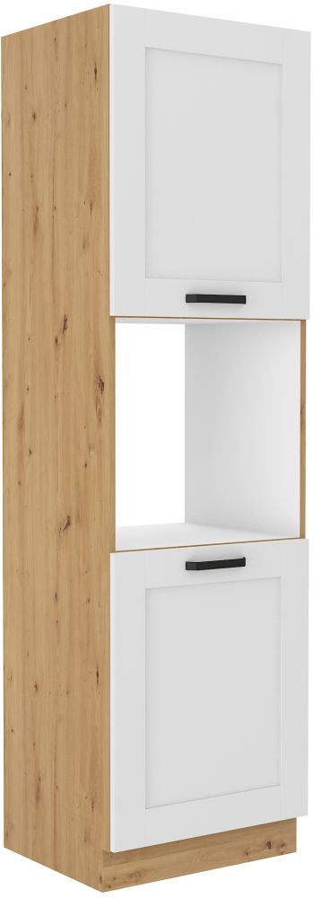 Luna 60 cm koloninė orkaitės spintelė balta/artisan DP-210 2F