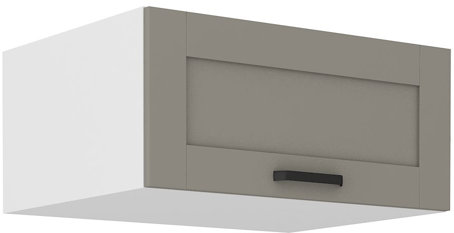 Žema gili viršutinė spintelė 80 cm Luna balta/molio pilka 80 NAGU-36 1F