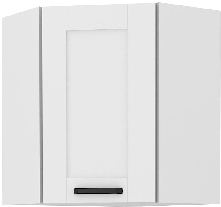 Viršutinė kampinė spintelė 60 cm Luna balta 60x60 GN-72 45 laipsnių 1F