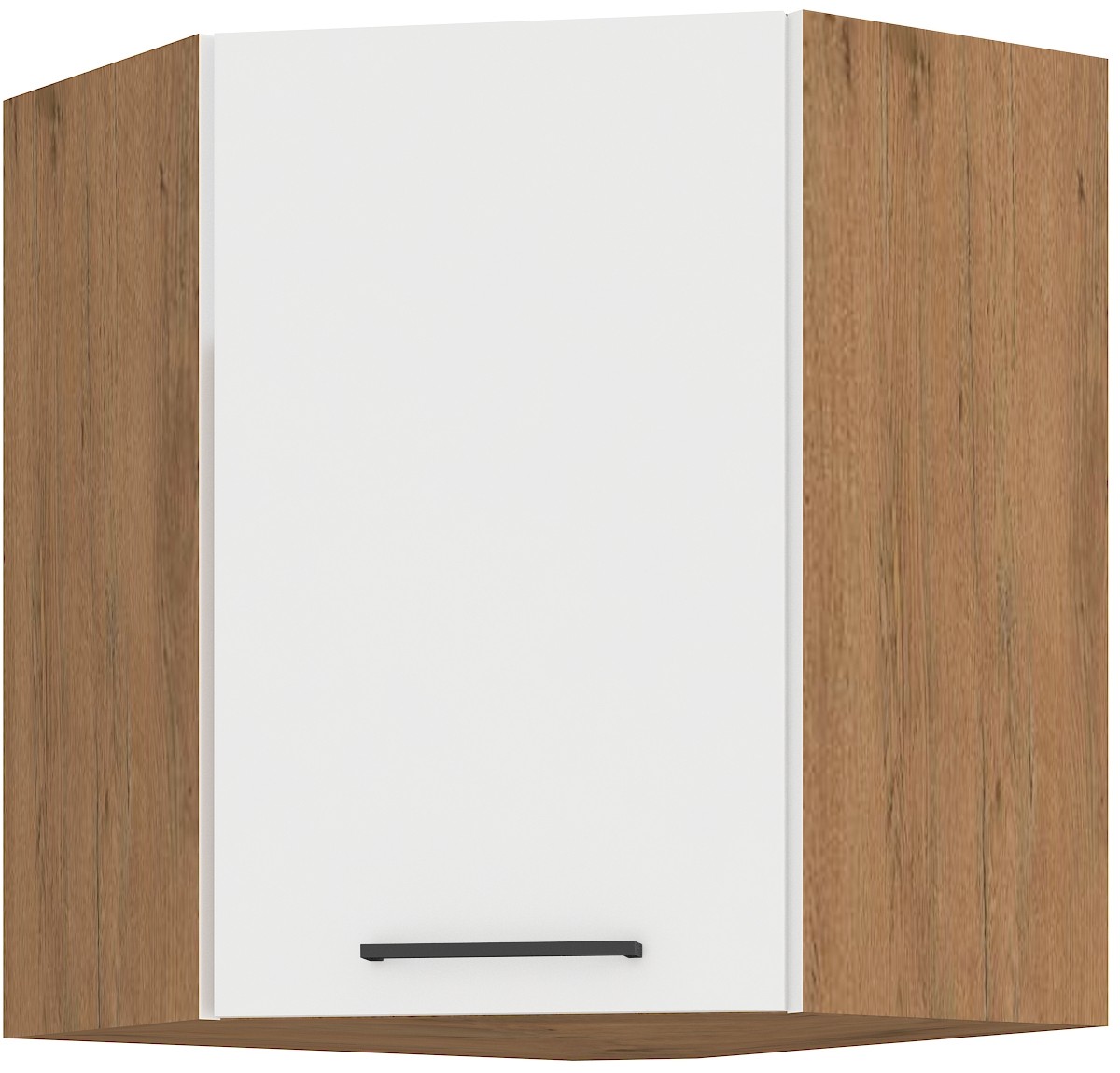 Vigo viršutinė kampinė spintelė, balta blizgi, 60x60 GN-72 45 laipsnių 1F