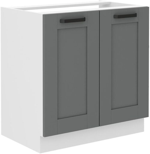 Apatinė spintelė 80 cm Luna kriauklė balta/dulkės pilka 80 ZL 2F BB