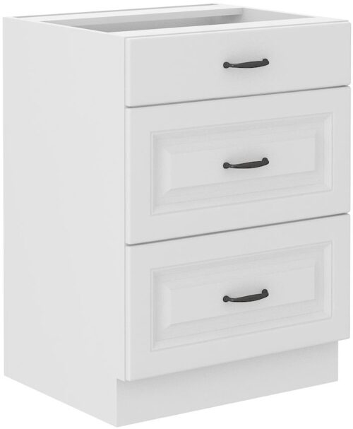 Apatinė spintelė 60 cm su stalčiais Stillo balta 60 D 3S BB