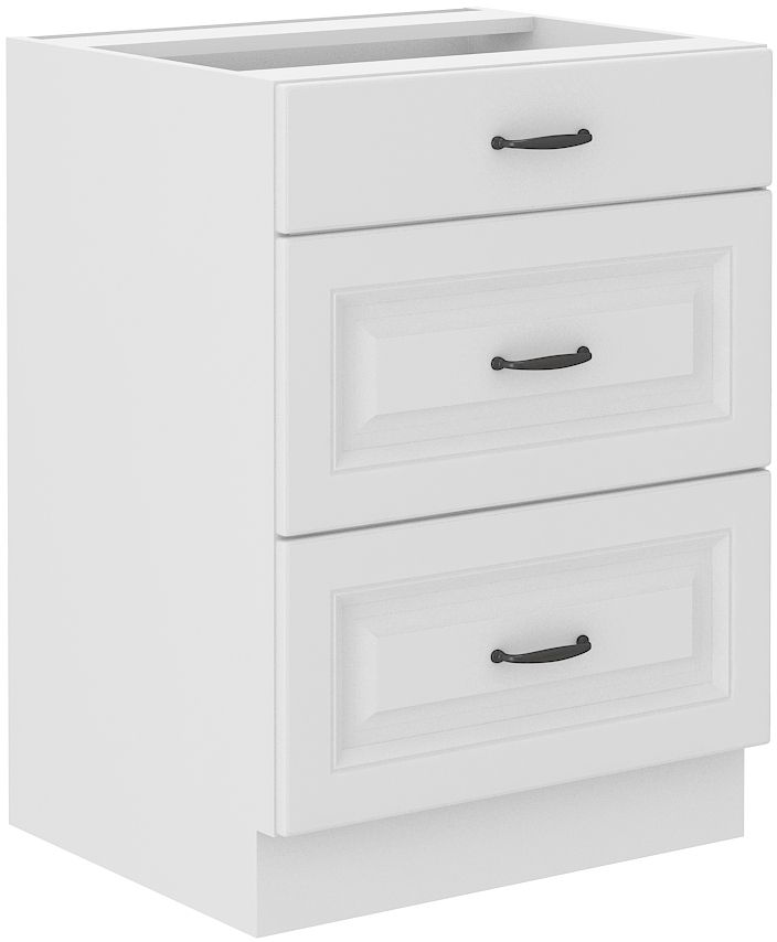 Apatinė spintelė 60 cm su stalčiais Stillo balta 60 D 3S BB