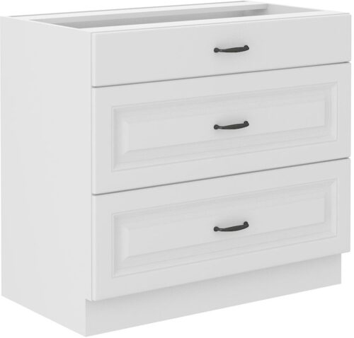 Apatinė spintelė 80 cm su stalčiais Stillo balta 80 D 3S BB