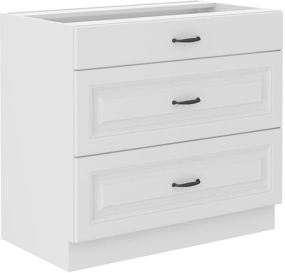 Apatinė spintelė 80 cm su stalčiais Stillo balta 80 D 3S BB