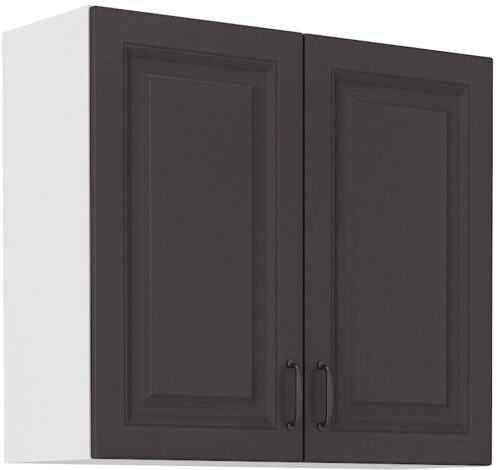 Viršutinė spintelė 80 cm Stillo balta/grafito spalvos 80 G-72 2F