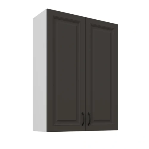 Viršutinė spintelė 80 cm Stillo balta/grafito spalvos 80 G-108 2F