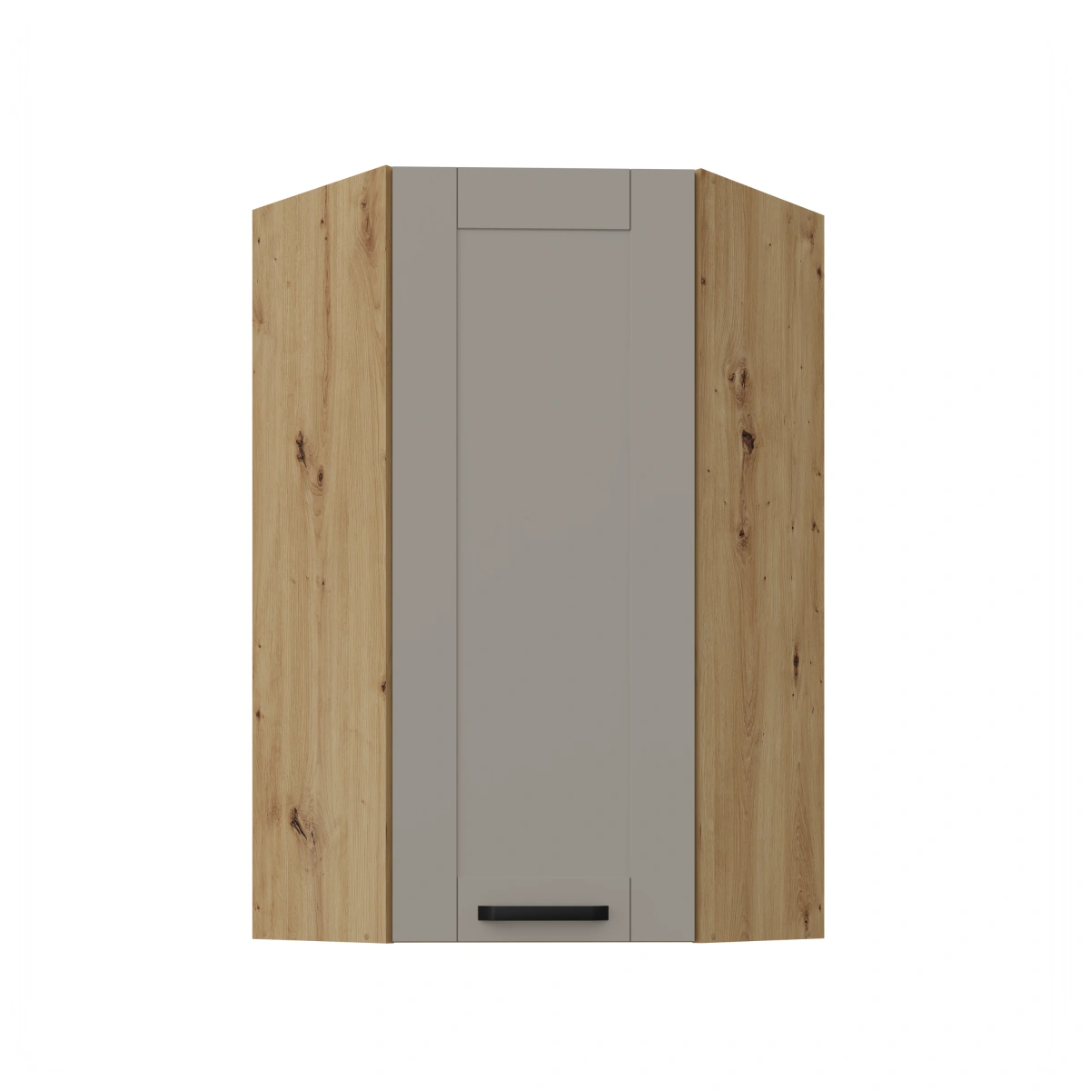 Viršutinė kampinė spintelė 60 cm Luna artisan/molio pilkumo 60x60 GN-108 (45 laipsnių) 1F