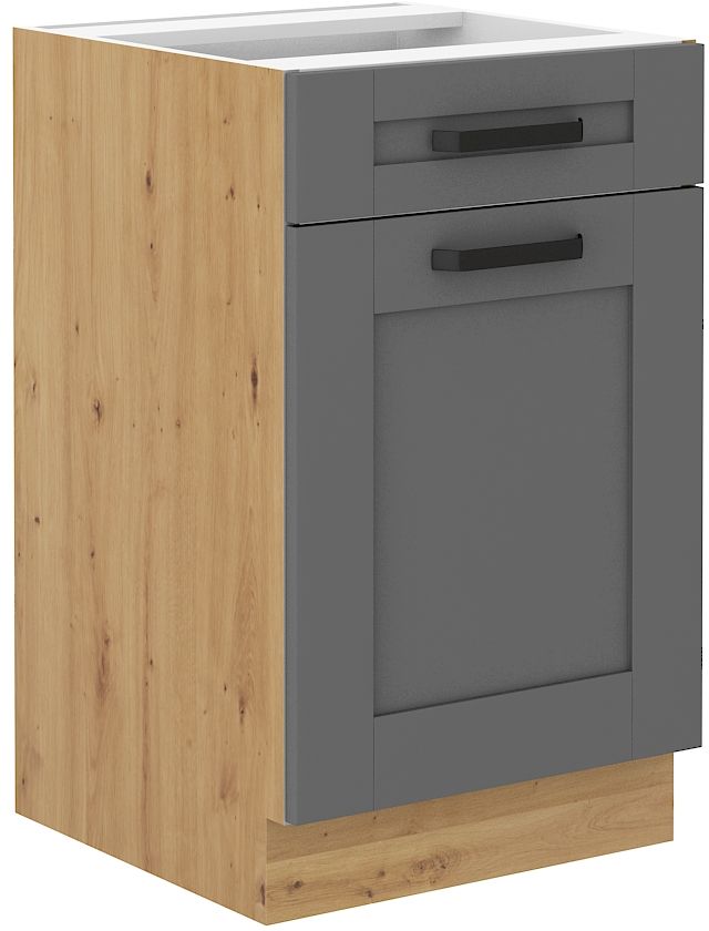 Apatinė spintelė 50 cm su stalčiumi Luna artisan/dulkių pilka 50 D 1F 1S