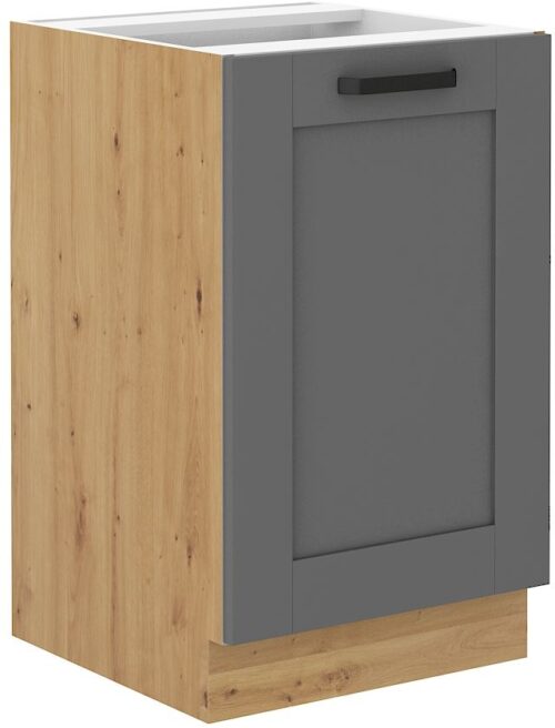 Apatinė spintelė 50 cm, Luna artisan/dulkių pilkumo kriauklė 50 ZL 1F BB