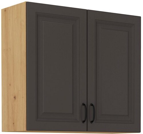 Viršutinė spintelė 80 cm Stillo artisan/grafito spalvos 80 G-72 2F