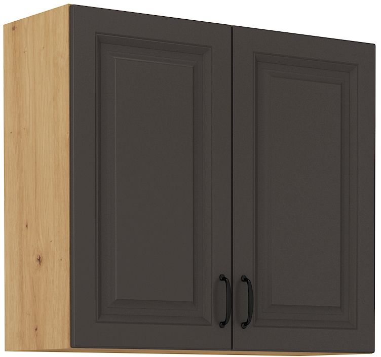 Viršutinė spintelė 80 cm Stillo artisan/grafito spalvos 80 G-72 2F