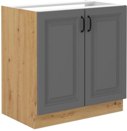 Apatinė spintelė 80 cm, Stillo artisan/dulkių pilkumo kriauklė 80 ZL 2F BB