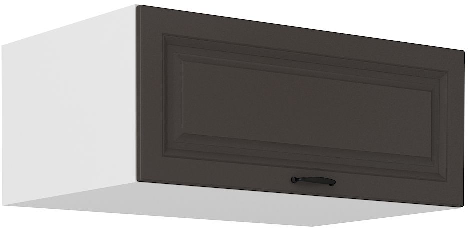 Žema gili viršutinė spintelė 80 cm Stillo balta/grafito spalvos 80 NAGU-36 1F