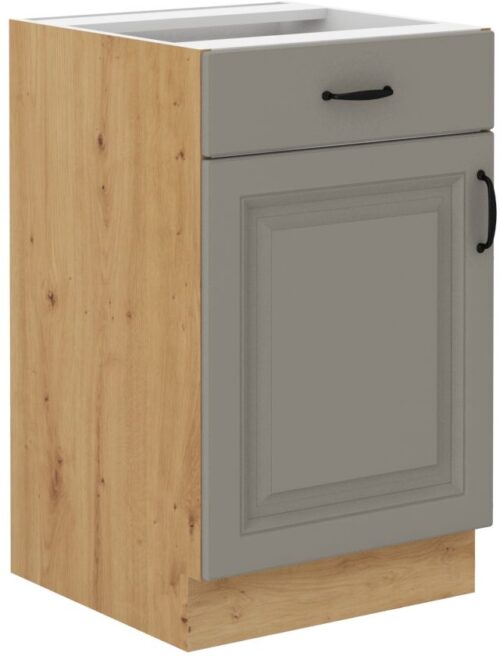 Apatinė spintelė 50 cm su stalčiumi Stillo artisan/molio pilkumo 50 D 1F 1S