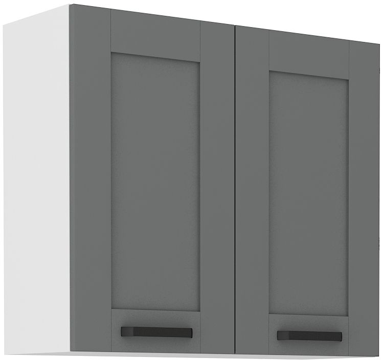 Viršutinė spintelė 80 cm Luna balta/dulkės pilka 80 G-72 2F