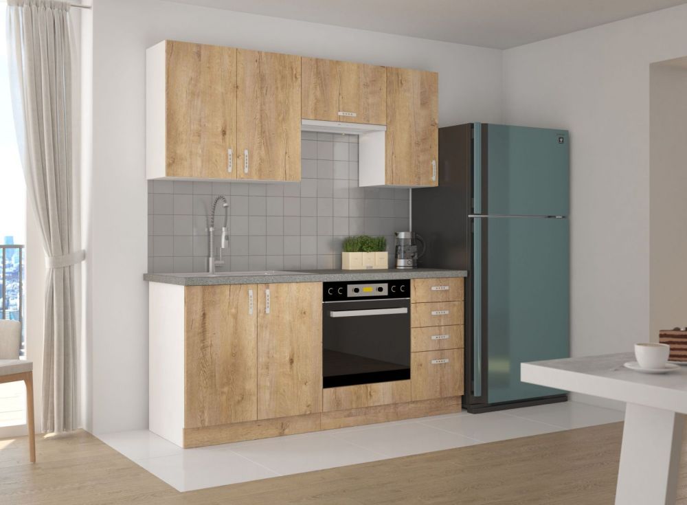 Sara virtuvė 180 cm Lefkas ąžuolas