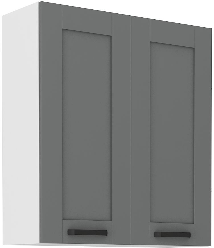 Viršutinė spintelė 80 cm Luna balta/dulkės pilka 80 G-90 2F