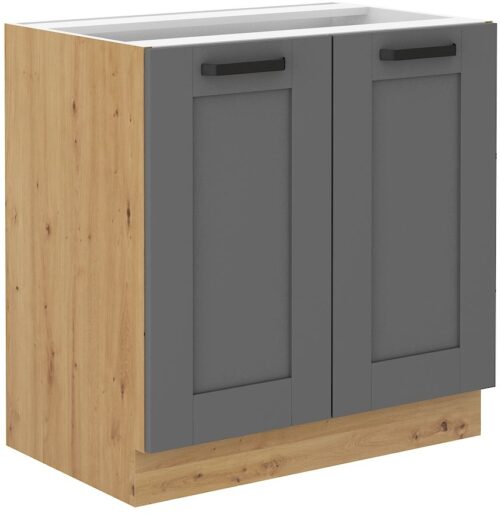 Apatinė spintelė 80 cm Luna artisan/dulkių pilka 80 D 2F BB