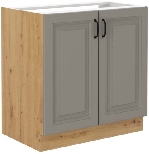 Apatinė spintelė 80 cm, Stillo artisan/molio pilkumo kriauklė 80 ZL 2F BB