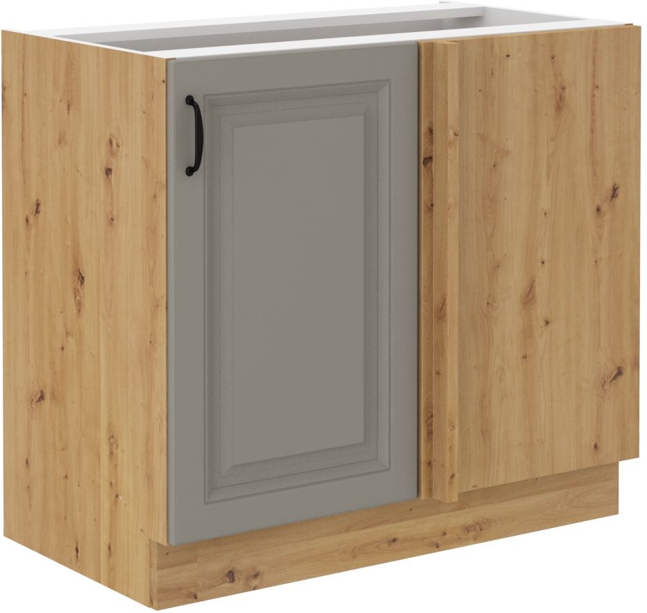 Apatinė kampinė spintelė 105/60 cm Stillo artisan/molio pilkumo 105 ND 1F BB