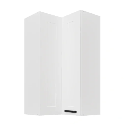 Viršutinė kampinė spintelė 60 cm Luna balta 60×60 GN-108 2F 90 laipsnių