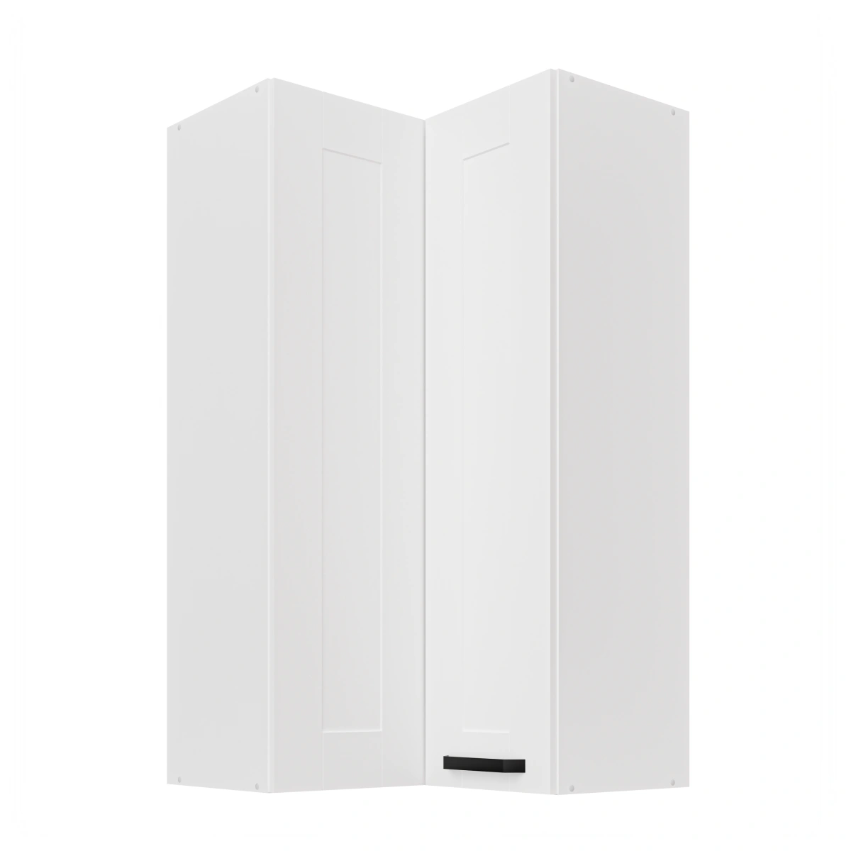 Viršutinė kampinė spintelė 60 cm Luna balta 60x60 GN-108 2F 90 laipsnių